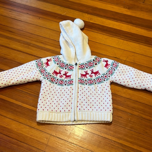 Hanna Andersson 2T Christmas Zip Sweater - Picture 1 of 6